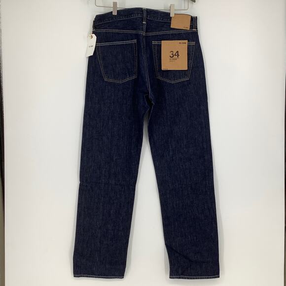RE/DONE Size 34 Men's 50s Straight Rinse Wash $285 msrp Dark Blue Jeans G13-7 - Picture 3 of 8